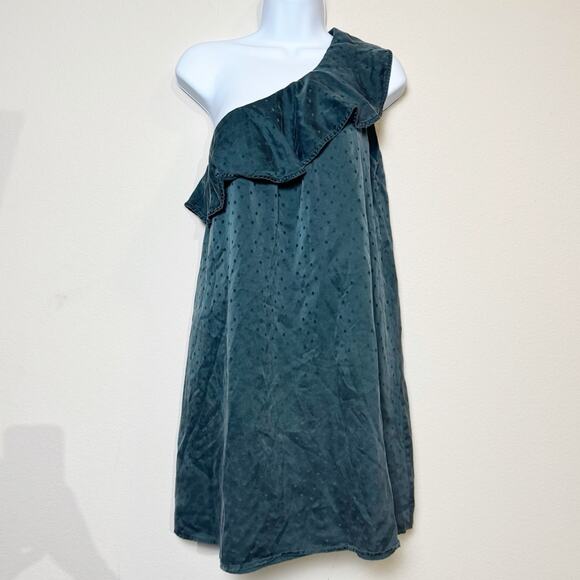 Madewell Dresses & Skirts - madewell | 100% silk dancefloor one-shoulder polka dot mini dress